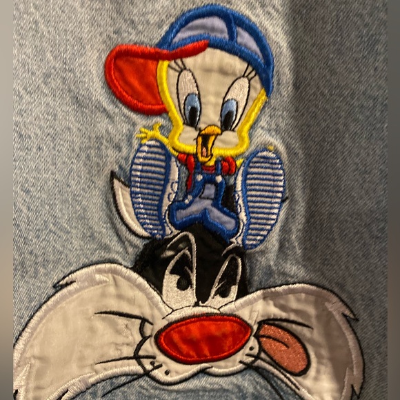 Vintage Loobey Tunes Tweety Denim Dress - Picture 4 of 10